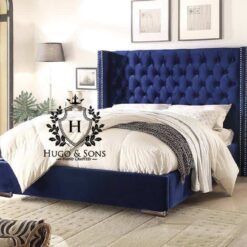 classic winged wingback bed