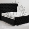 black oxford wing back bed