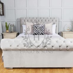 sleigh bed without beading 2